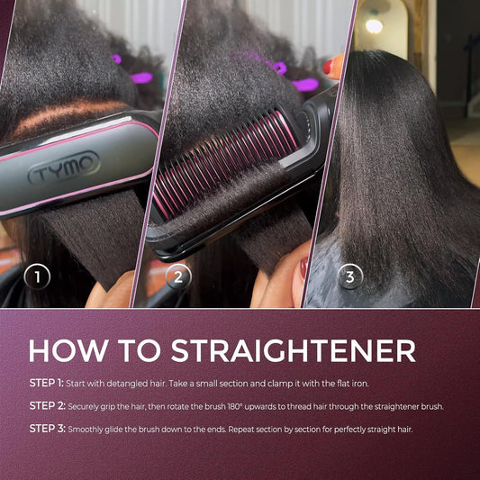 BeautyBandar™ 2-in-1 Ionic Hair Straightening Brush